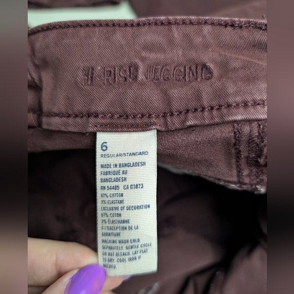 American Eagle Outfitters Size 6 Women Hi-Rise Jegging Burgundy - Picture 6 of 12